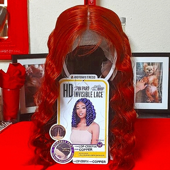 Motown Tress HD Lace Front Crimp Wig-14 inch (Color Available: Copper) - Picture 9 of 15